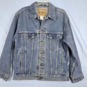 Levi Strauss & Co Standard Trucker Denim Blue Jean Jacket Medium Wash Mens Sz S